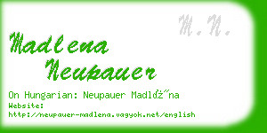 madlena neupauer business card